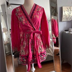 Anthropologie wrap mini dress